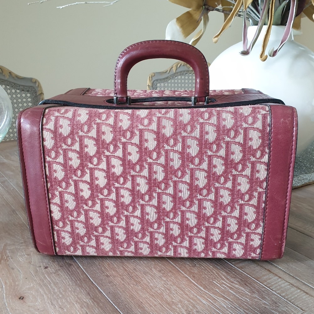 ✨Authentic Vintage Christian Dior Monogram Train / Travel Makeup Carrier✨